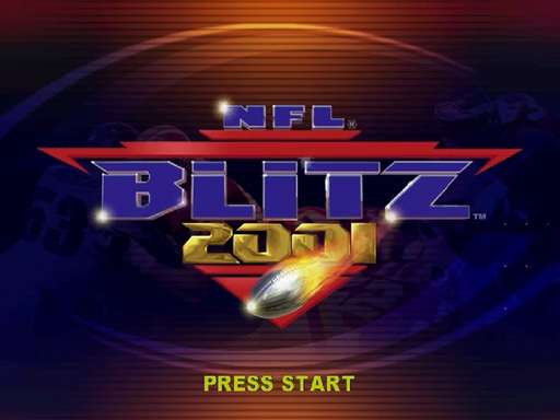 NFL Blitz 2001 title screen for Sega Dreamcast